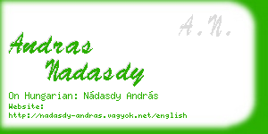andras nadasdy business card
