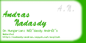 andras nadasdy business card